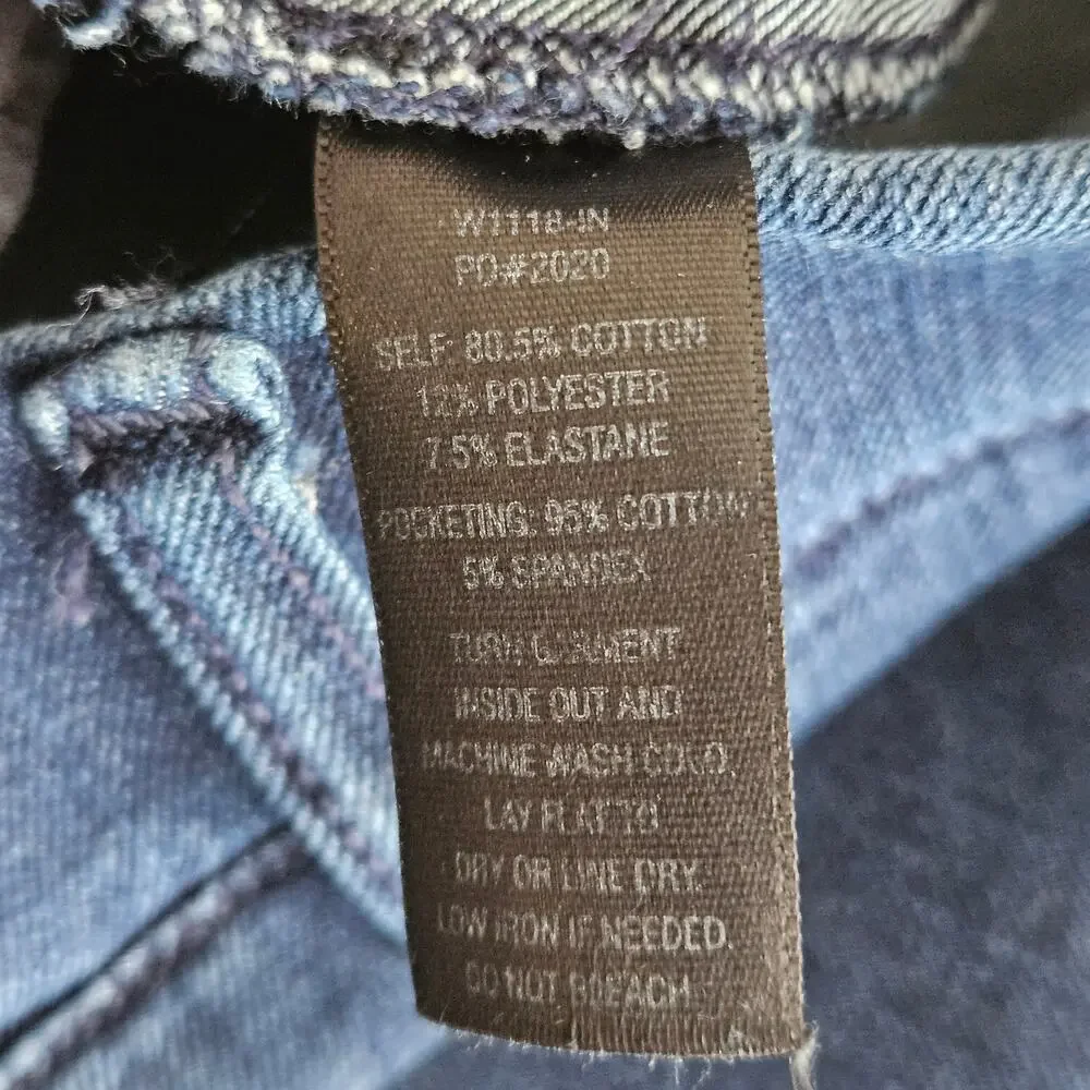Betabrand Faux Denim Stretch Bootcut Pull On Pants‎ | Women's Medium | FLAWS
